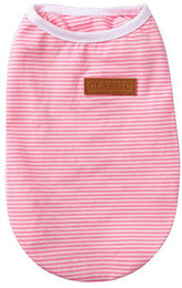 KUTKUT Classic Dog Striped Teeshirt Puppy Clothes for Small Dogs, Stretchy Summer Cotton Cat Vest Doggy Tee Tank Top for Maltese, Bichon, Papillon, Pekingese